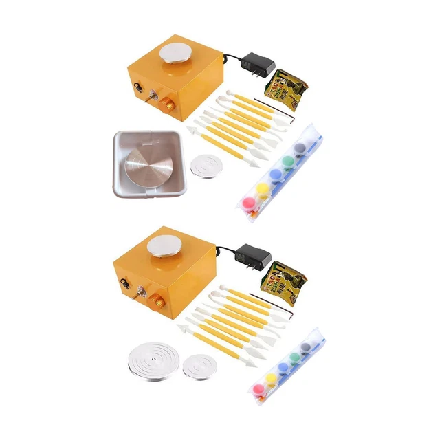 Roue De Poterie Pour Enfants — Kit Complet Avec Argile, Peintures & Outils | Âge 8-12 Ans | Cadeau Créatif D'anniversaire