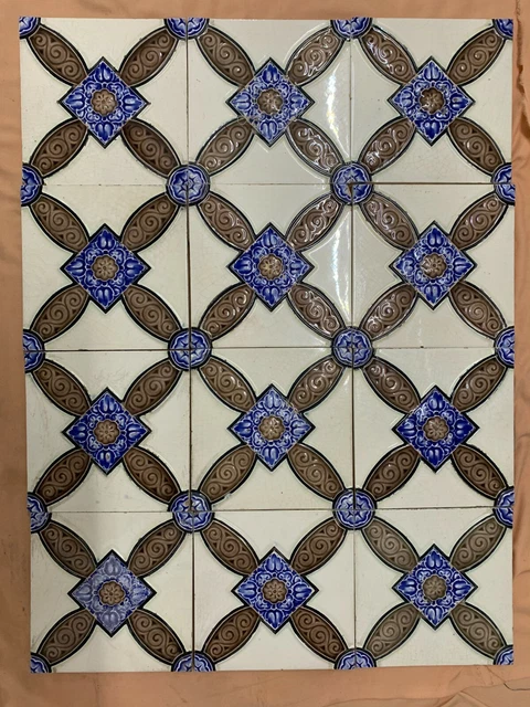 Tiles Richards England Rare Vintage Collectible Majolica Art Nouveau