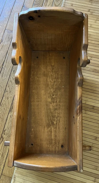 vintage 22" wooden rocking cradle