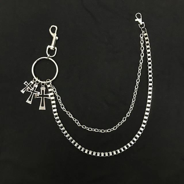 Set 3 Catene Pantaloni Punk - Portachiavi Da Cintura In Stile Hip-Hop Gotico - Foto 6