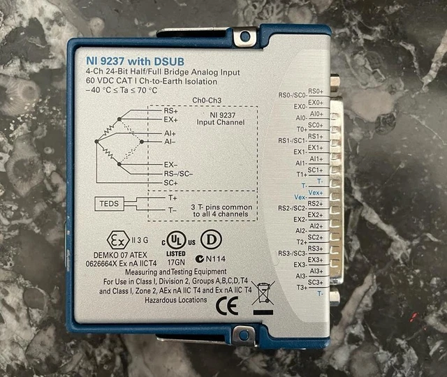 National Instruments NI 9237 cDAQ Strain / Bridge Input Module, D-Sub