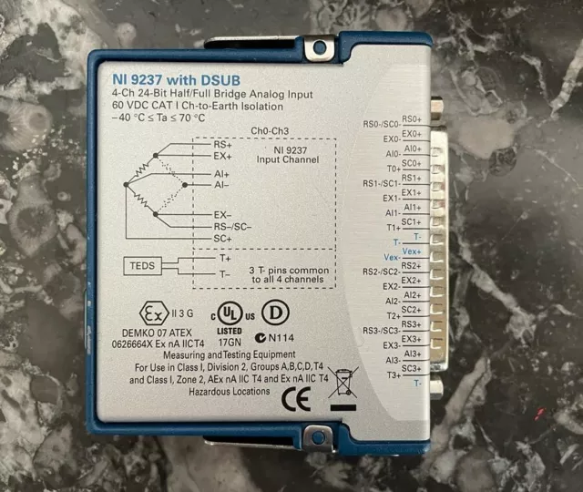 National Instruments NI 9237 cDAQ modulo ingresso deformazione/ponte, D-Sub