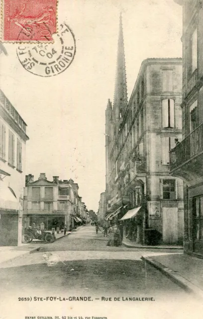 Carte SAINTE FOY LA GRANDE Rue de Langalerie