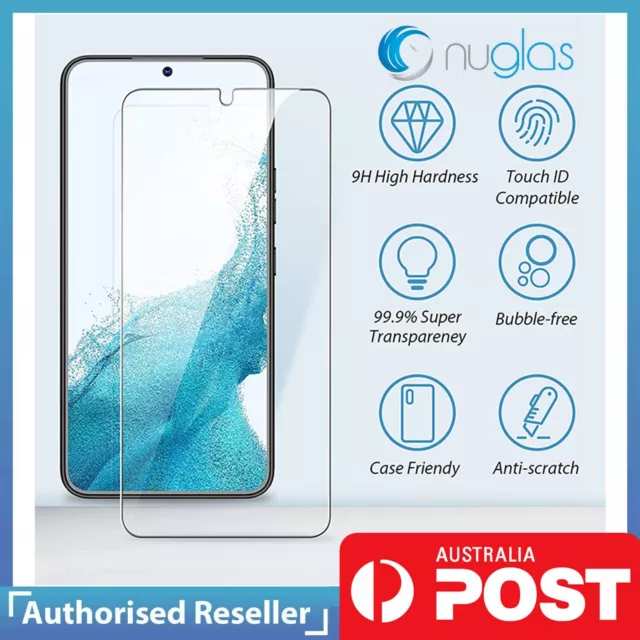 Screen Protector Nuglas Full Cover Flat Tempered Glass For Samsung S23 S22 S24+