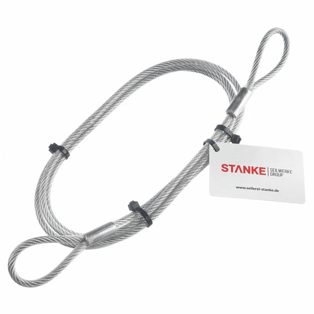 Câble Zingué Corde Forestière Avec Boucle Câble de Traction Hebeseil Oeillet 2