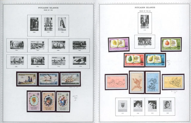 PITCAIRN ISLANDS Album Page Lot #128 - SEE SCAN - $$$