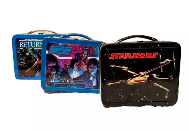 Set of 3 STAR WARS mini Lunchbox HALLMARK Empire Strikes Back Return Jedi
