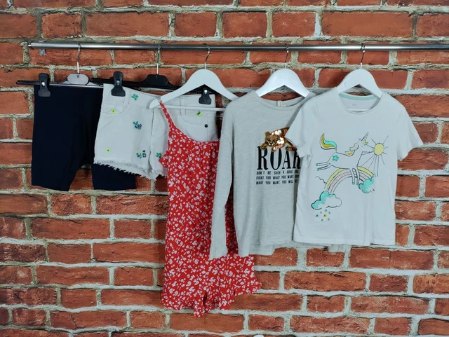 Girls Bundle Age 6-7 Years M&S Next H&M Zara Shorts Playsuit Pullover Tee 122Cm