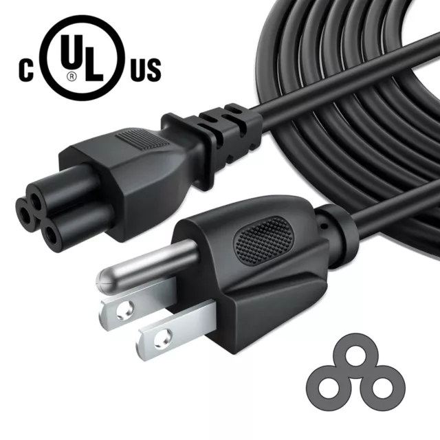 UL 6ft AC Power Cord Cable Lead For Dell Inspiron 9300 2200 XPS 3-Prong Plug