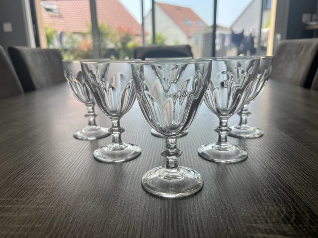 6 verres a vin rouge cristal d arques modèle rambouillet