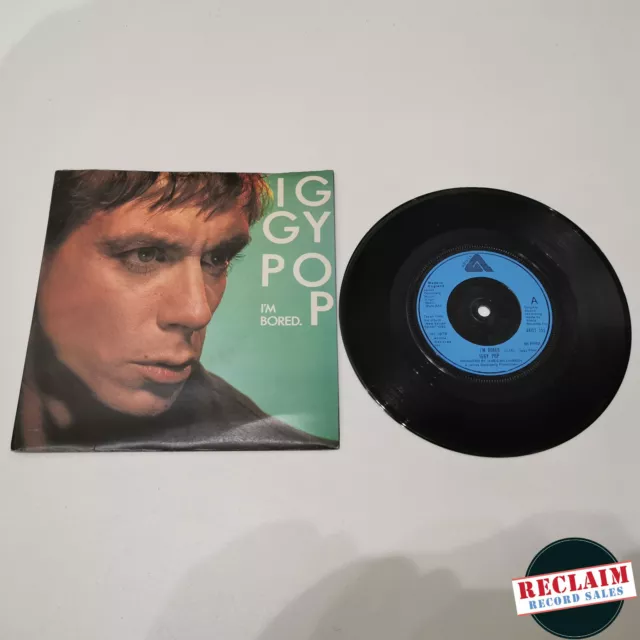 iggy pop im bored 7" vinyl record very good condition