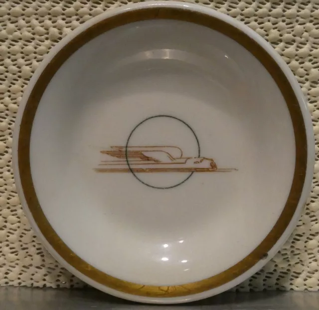 Railroad Dining China Dish Union  Pacific Butter Pat Winged Streamliner #2