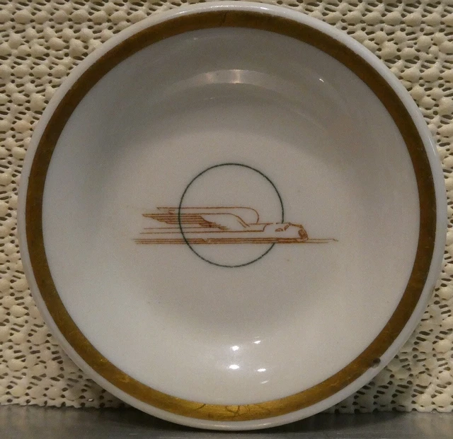 Railroad Dining China Dish Union  Pacific Butter Pat Winged Streamliner