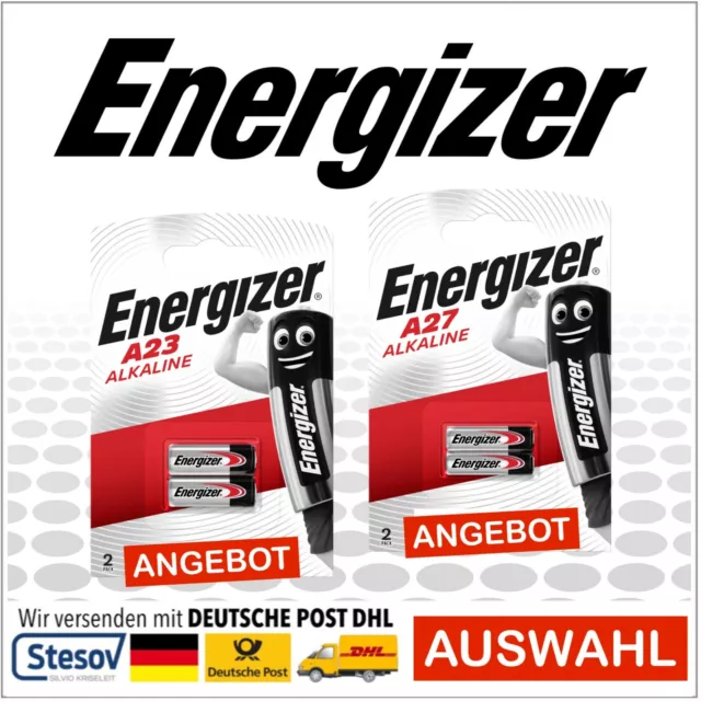 2x Energizer A23 l A27 Alkaline Batterie 12V MN21 V23GA GP23A l 27A MN27 GP27