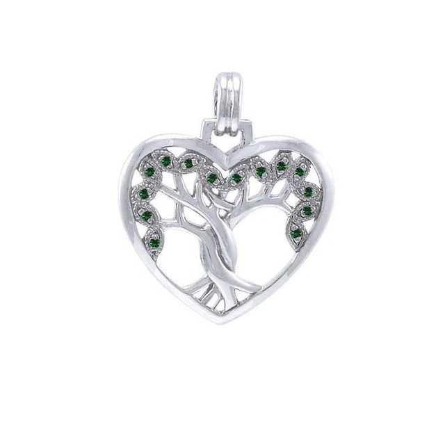 Tree of Life Heart Pendant .925 Sterling Silver Gem Peter Stone Fine Jewelry