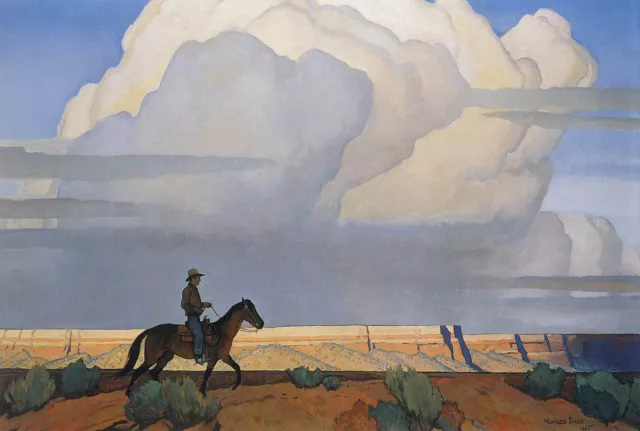 Maynard Dixon - Desert Journey (1935) Cowboy Horseback - 17"x22" Fine Art Print