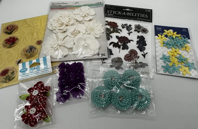 Lote de pegatinas de álbum de recortes de flores I **LEER DESCRIPCIÓN**