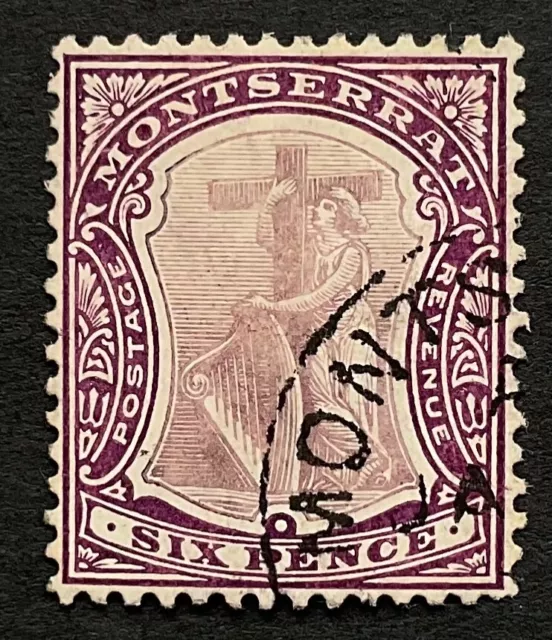 Montserrat 1914 6d dull & bright purple used SG 43a (ct£55)