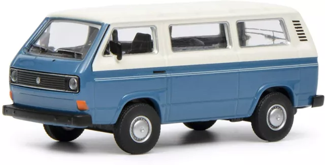 Schuco 1/64 VW Volkswagen T3 Bus blue white model car metal Box