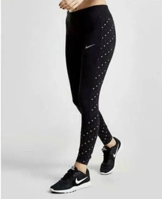 WOMENS NIKE POWER Racer Cool Running Tights Size Xs (891200 010) Black  £44.99 - PicClick UK