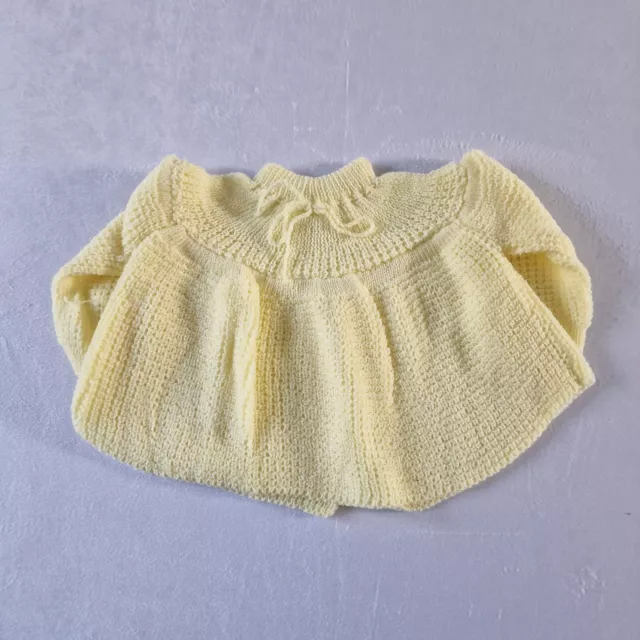 Vintage Baby Matinee Coat | 0-3 months | Yellow Acrylic Deadstock  KA67