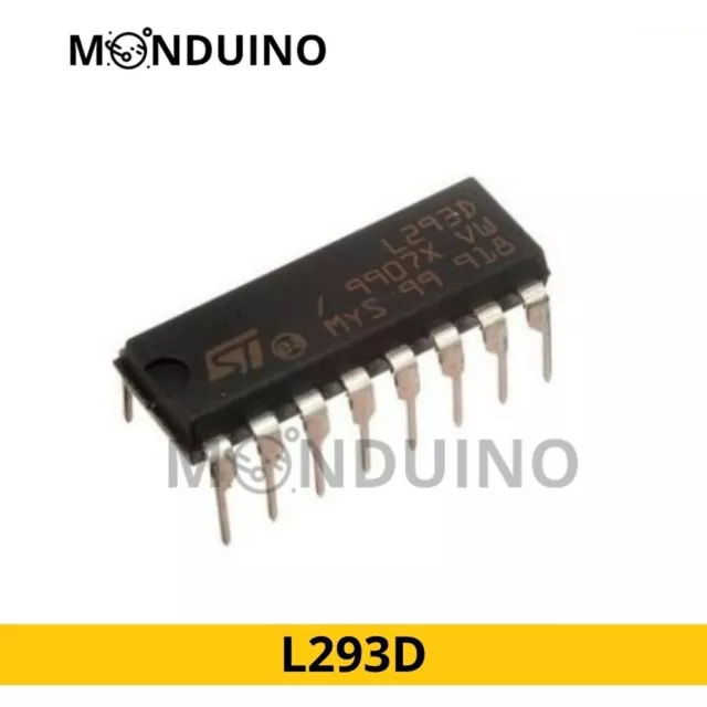 L293D Pilote moteur 4 canaux Double Pont-H DIP-16 ST Pour Arduino