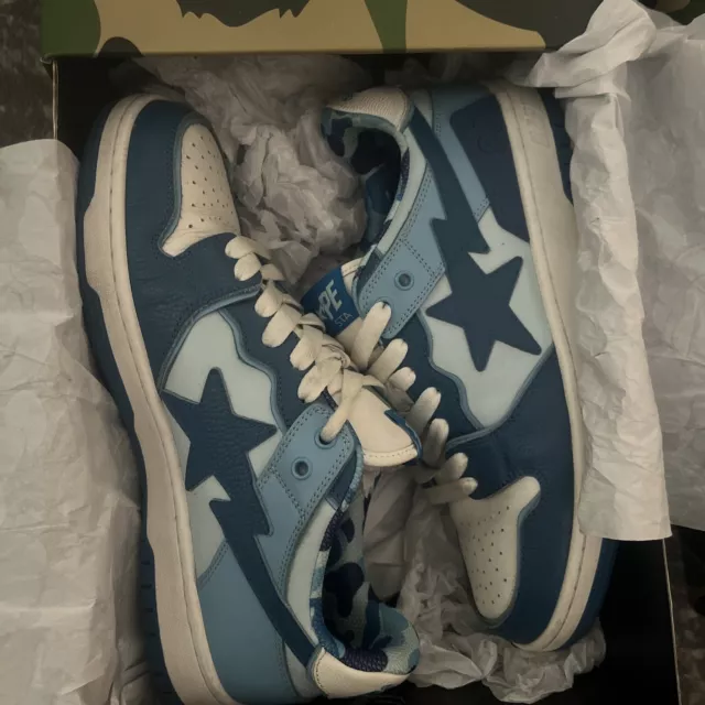 Size 9.5 - A Bathing Ape Sk8 Sta #2 ABC Camo - Blue