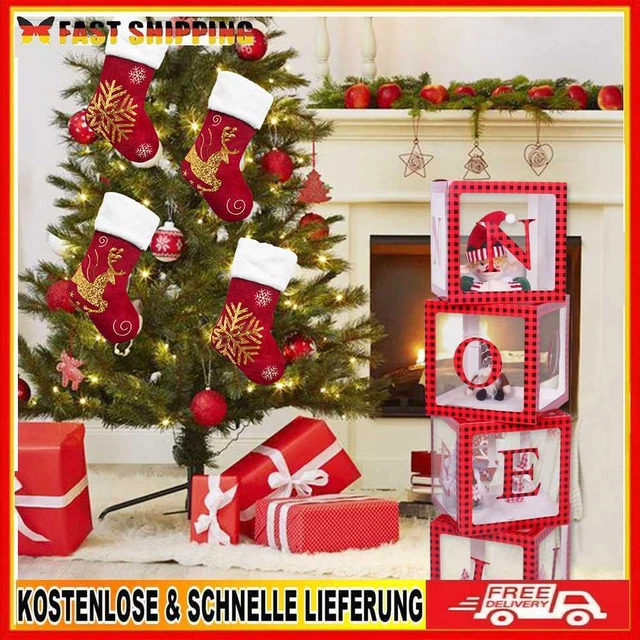Bordado Peluche Saco de Navidad Árbol Colgante Santa Sacos Regalo Calcetín para Casa Navidad