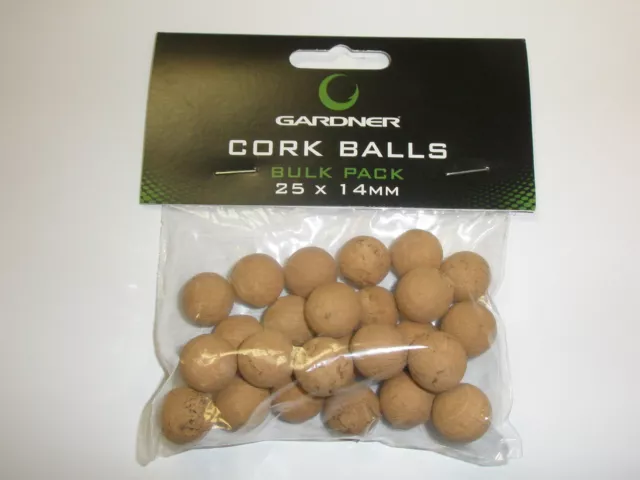 Gardner Sughero Balls Bulk 25pk TUTTE LE TAGLIE Tacchetto da pesca alla carpa