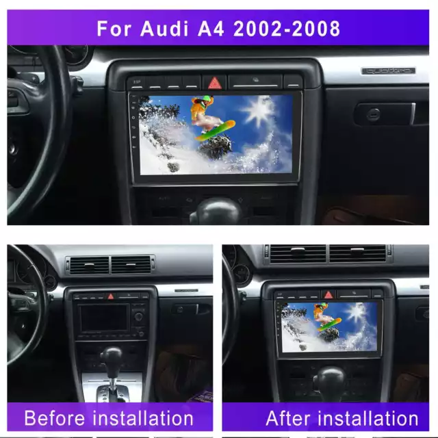 DAB+ 9" Für Audi A4 8E 8H B6 B7 2000-2009 Autoradio Android 12 Navi GPS Carplay 2