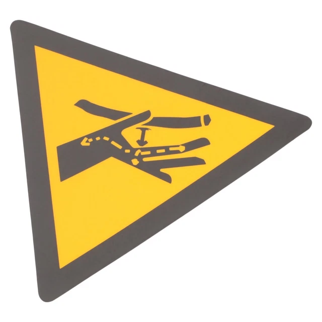 Left Hand Thread Warning Sticker WARNING SIGN WORK Machine Danger Caution Stickers Hand Pinch Decals £5. ...