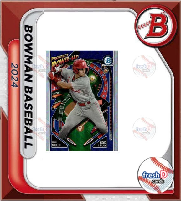 2024 BOWMAN CHROME Prospect Power Up Aidan Miller PP18 Philadelphie