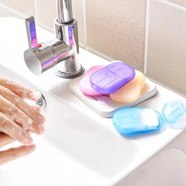 20 piezas Jabón desinfectante a mano fácil de lavar papeles de baño N7F9 Papeles de limpieza F0W1
