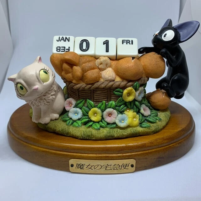 GHIBLI KIKI'S DELIVERY Service Jiji Gigi Lily Perpetual Calendar Figure