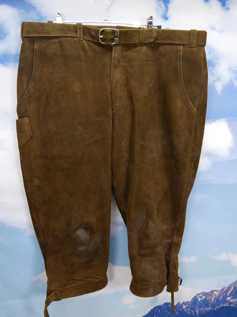 Dunkelbraun Frankonia Jagd speckige Kniebund Herren Trachten Lederhose Gr.54