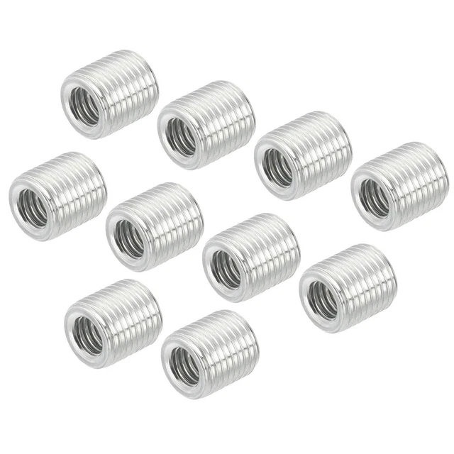 Rosca Reducción Tuercas Inserto M10 Macho a M6 Hembra Adaptadores 10mm, 15pzs