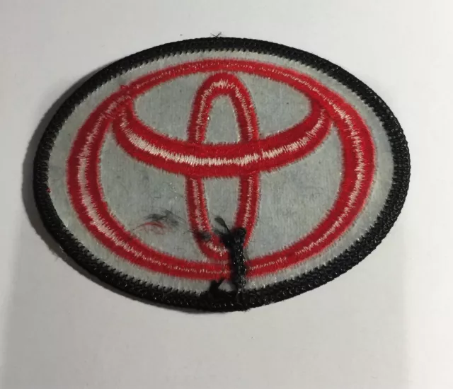 Toyota  Iron on/Sew on, cloth embroidered patch, White and Red, Car, 4WD, Auto 3