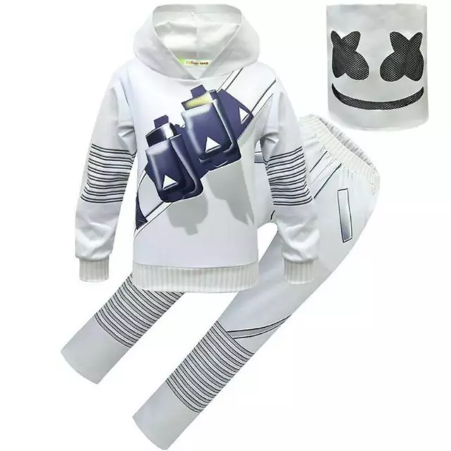 Kid's Halloween Marshmallow Light Sweatshirt Cosplay Costume Party Suit Headgear