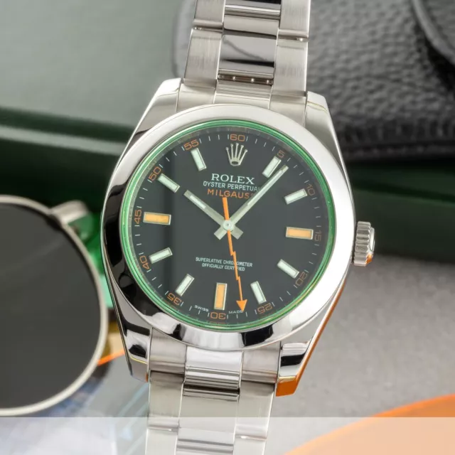 Rolex Milgauss Black Dial Oyster Edelstahl Automatik Ref. 116400GV V-Serie