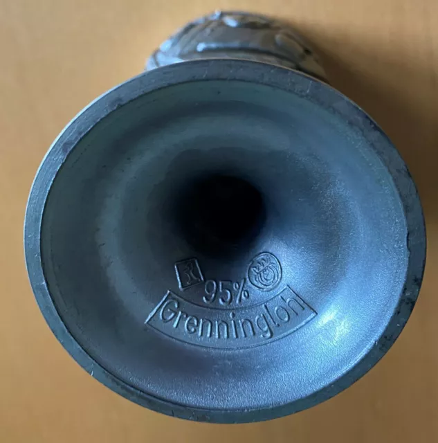 95 % Zinn Becher Kelch Pokal  Grenningloh Höhe 13 cm 3