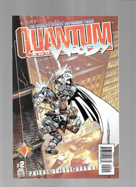 QUANTUM AND WOODY 2  4 LOT OF 2 COMIC BOOKS VALIANT ACCLAIM Christopher Priest