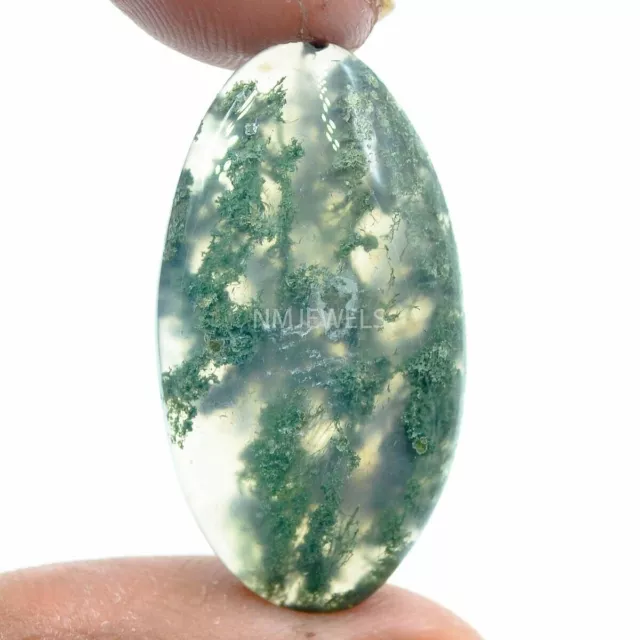 Cts. 28.50 Natural Moss Agate Cabochon Oval Oval Loose Gemstones
