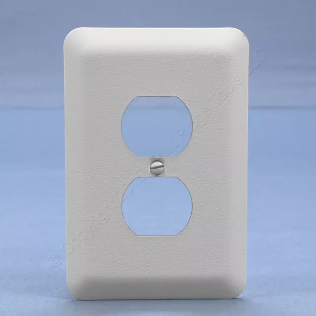 Leviton JUMBO White Metal Cover Duplex Receptacle Oversize Wallplate 89303-WH