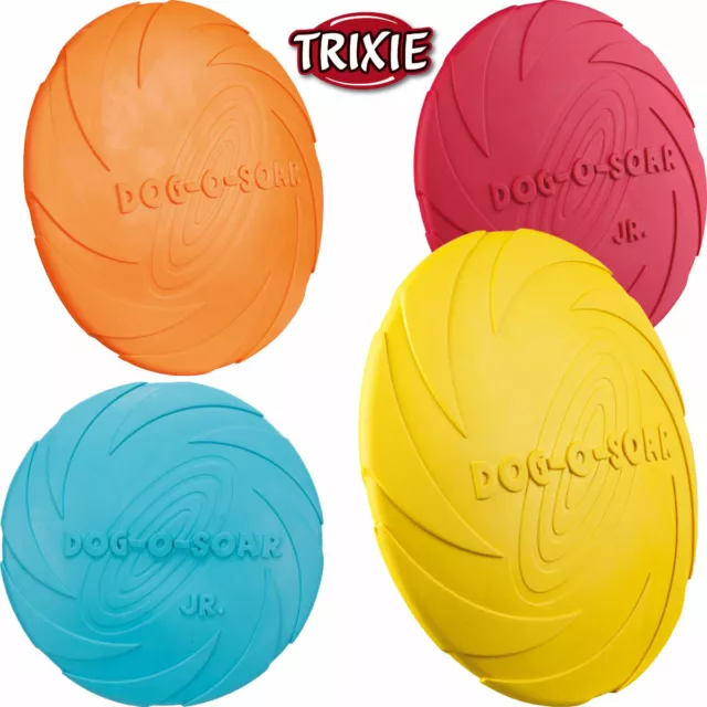 Trixie dog disc Hunde Frisbee Naturgummi schwimmend Flying Fun ø 15-24cm Scheibe