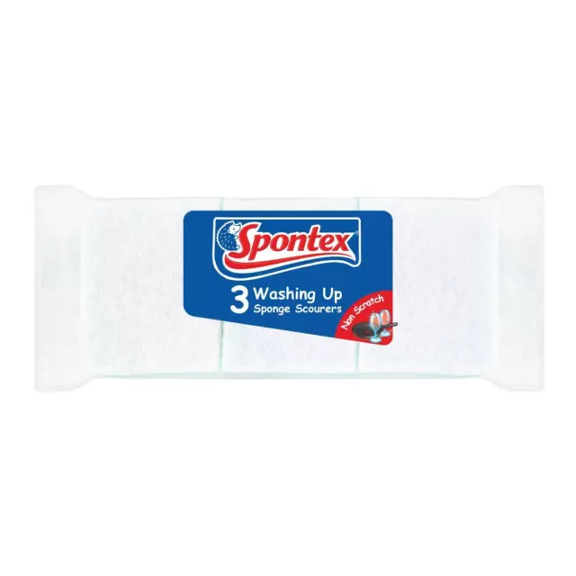 Spontex Non-Scratch Washing Up Sponge Scourer 3 Pack