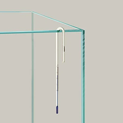 Aquarium Thermometer for Rimless Tank Hang-On Style Fish Tank Thermometer Clea