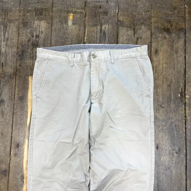 Calvin Klein Vintage Trousers Chino 90s Straight Leg Pants, Tan Beige, Mens 36” 3