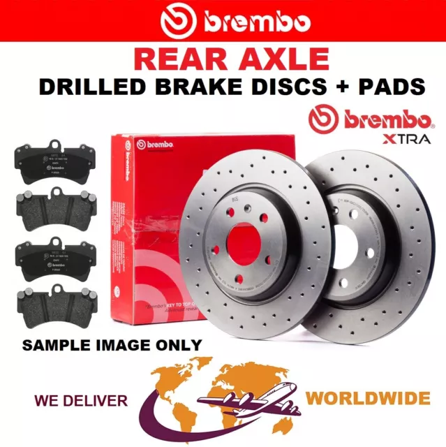 BREMBO Rear Axle BRAKE DISCS + PADS SET for PEUGEOT 206 SW 1.4 2002-2007