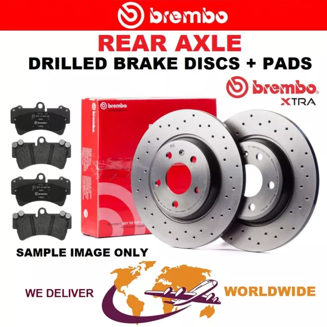 JUEGO DE DISCOS DE FRENO + PASTILLAS BREMBO eje trasero para OPEL VECTRA C GTS 1.8 16V 2002-2008