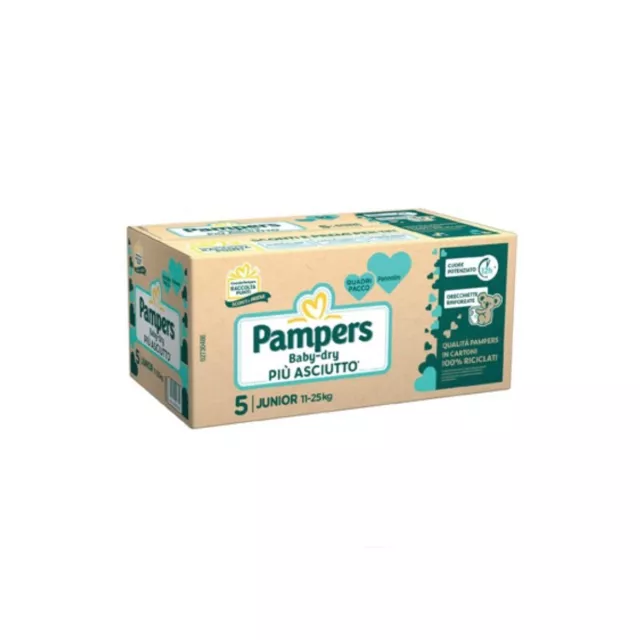 Pampers Baby-Dry Quadripack Pannolini Taglia 5 - 88 Pezzi